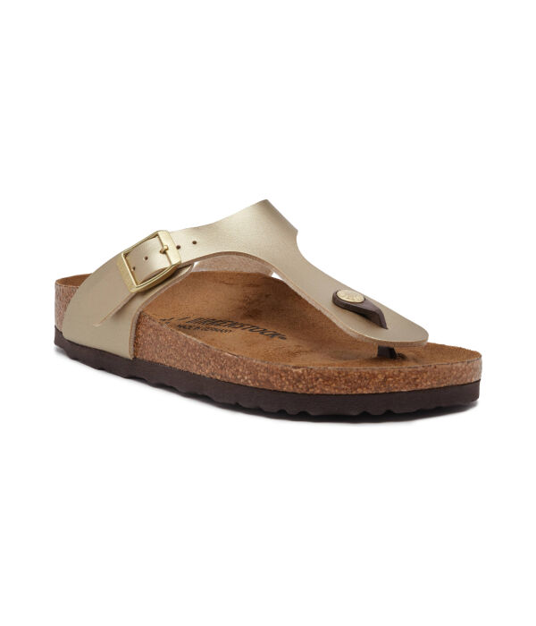 Шлепанцы Gizeh Birkenstock с элементами кожи, золотой