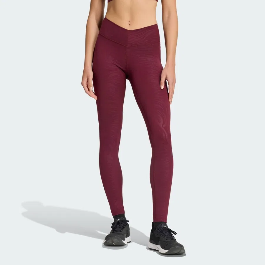 Спортивные брюки-скинни ADIDAS PERFORMANCE 'All Me Essentials' в бордовом и винно-красном цветах — фото 2