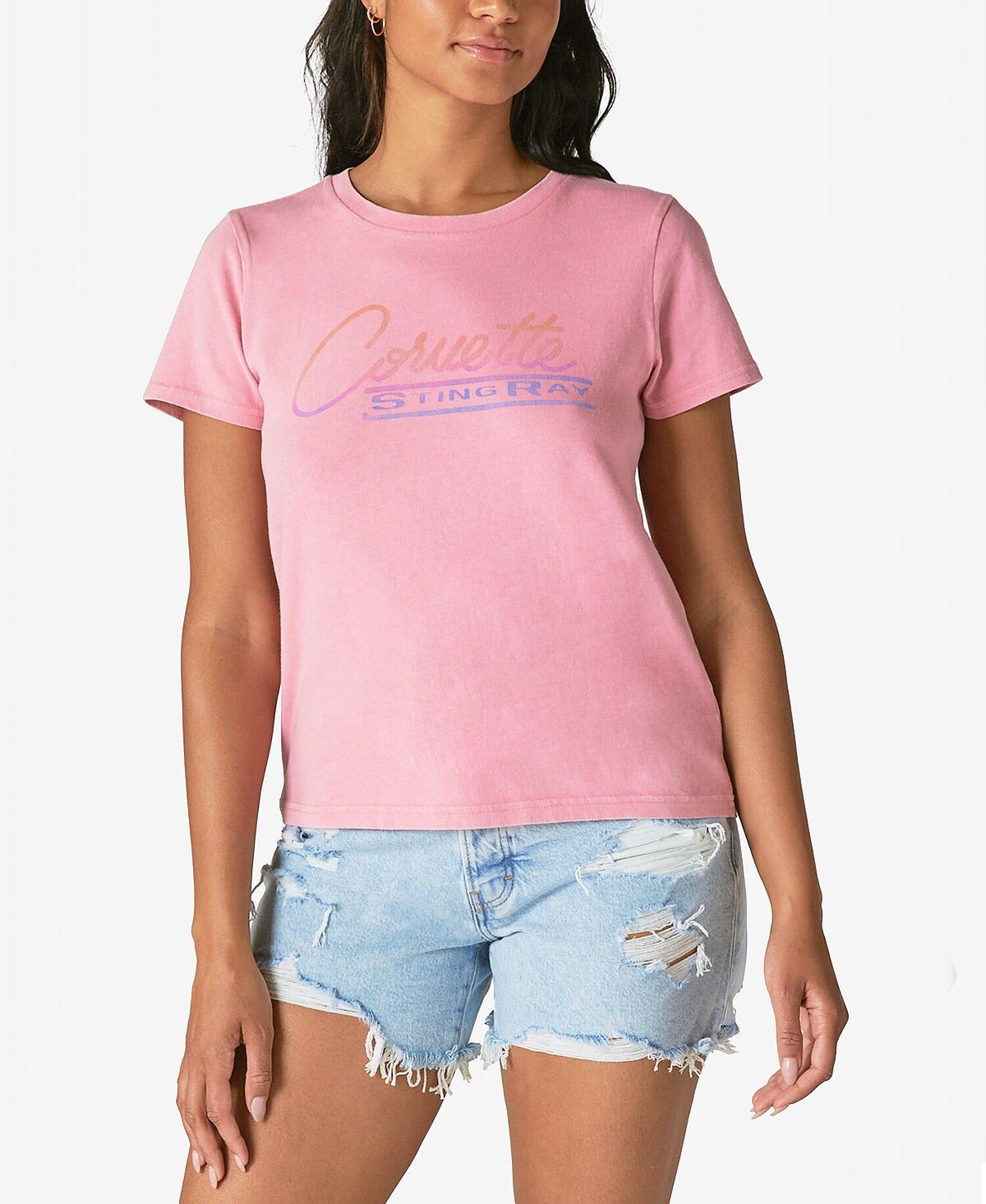 

Женская хлопковая футболка corvette Lucky Brand, мульти