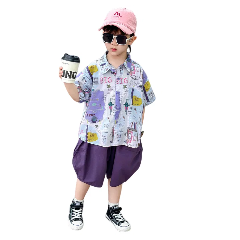 Детский спортивный комплект из футера Lanza, Purple