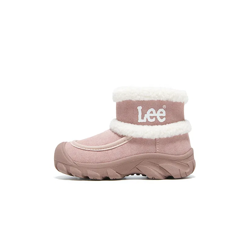 Детские зимние ботинки из экокожи с защитой от скольжения High Top Snow Boots Lee, Gray Red