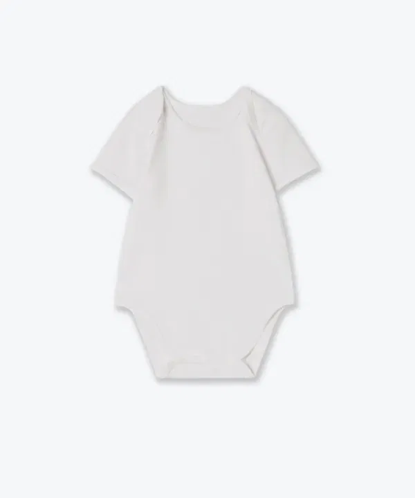 Боди с длинным рукавом 2-pack, Baby Ringer, Musinsa Standard Kids, белый/белый пастельно-голубой — фото 4