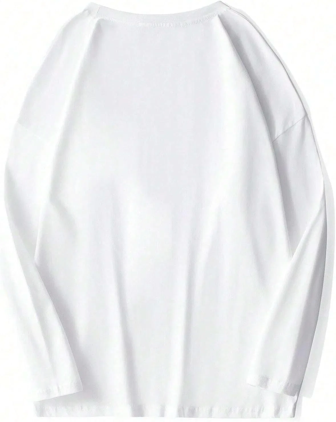 Мужская свободная футболка с круглым вырезом, Drop Shoulder, White — фото 3