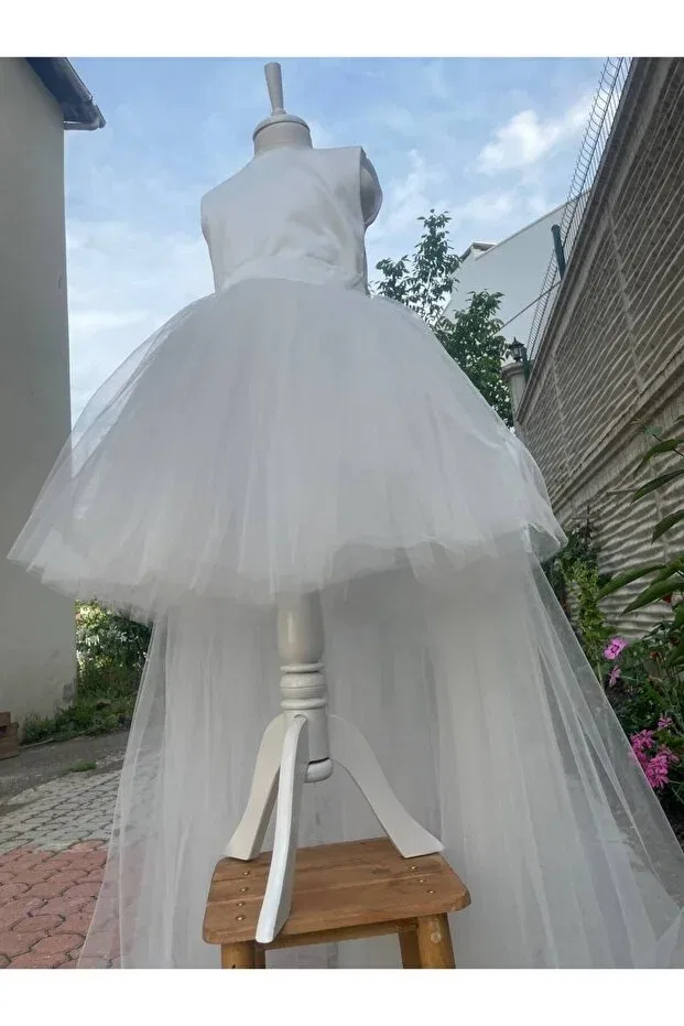 Детское платье для девочек с принтом Sayuker Shop, White — фото 3