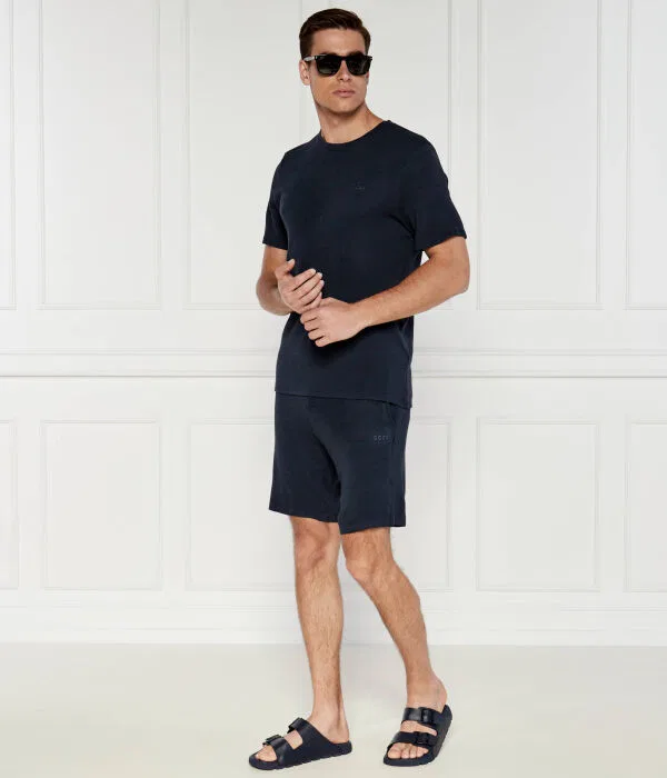 Мужская футболка T-Shirt rib BOSS, Blu Marino — фото 2