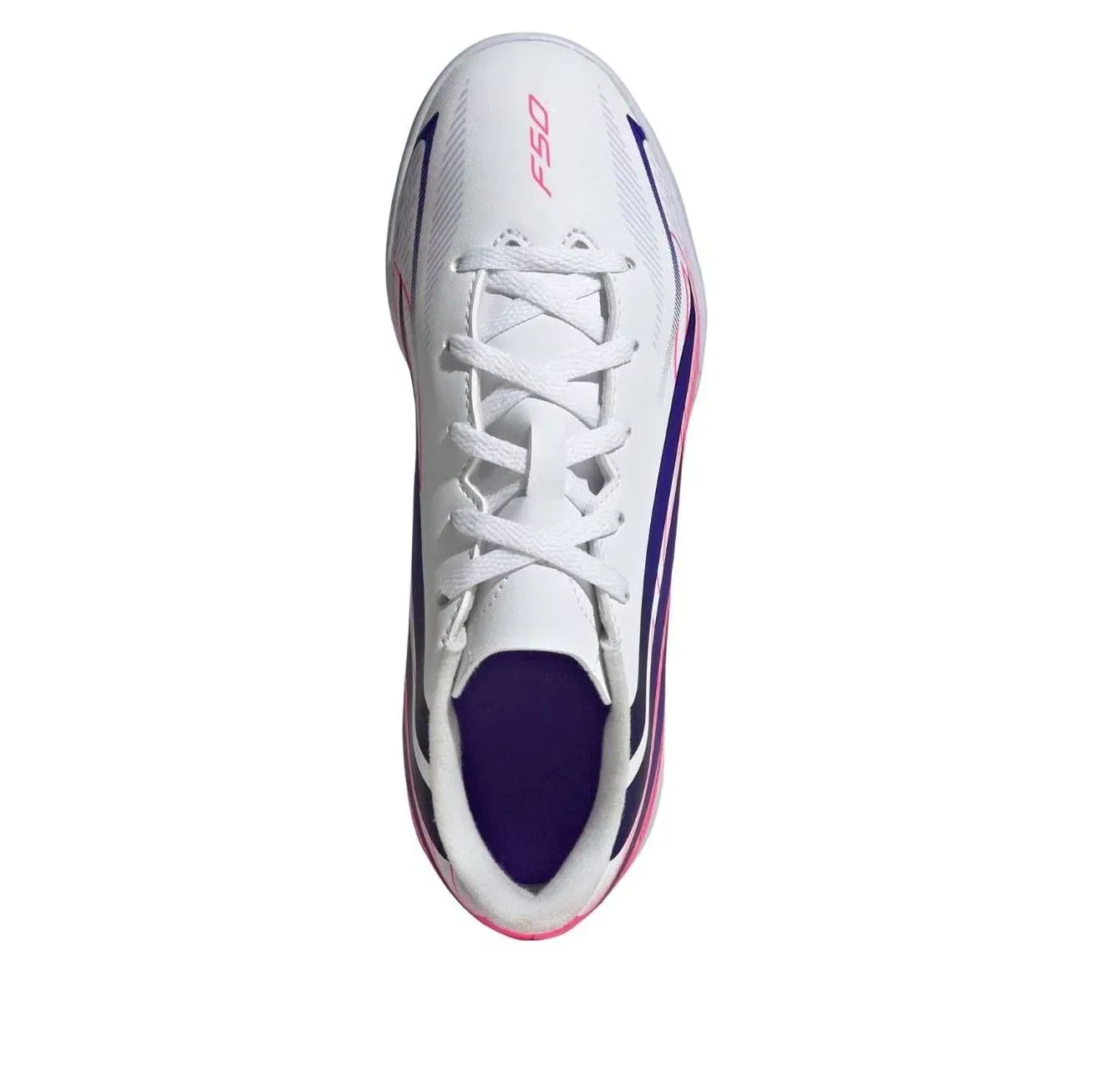 Детские кроссовки для футбола с шнуровкой F50 Hyperfast Adidas, белый — фото 2
