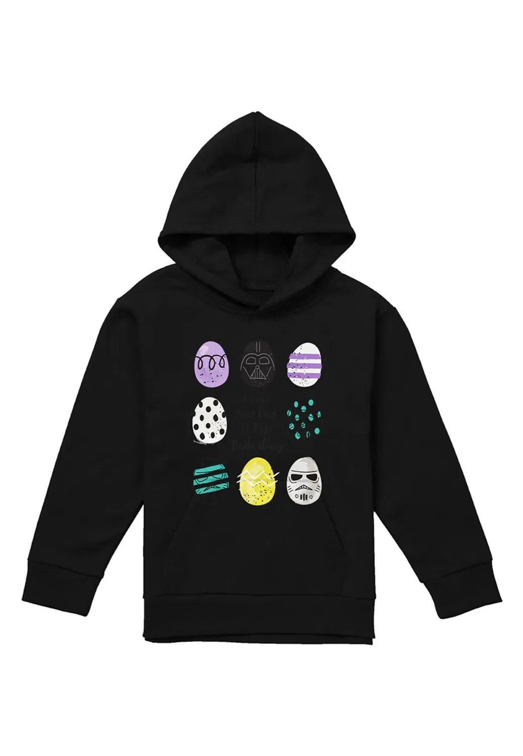 Детский худи с принтом Star Wars Darth Vader Your Lack of Easter Eggs Disturbing Youth Kids Pull-over Hoodie Disney, Black — фото 4