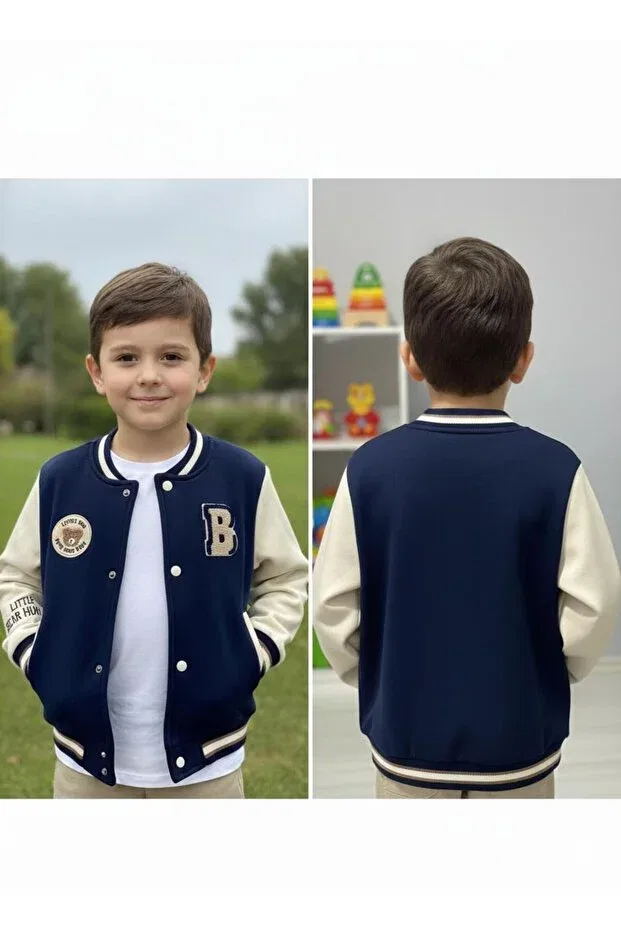 Детский кардиган с принтом Sportswear Butik, Navy Blue