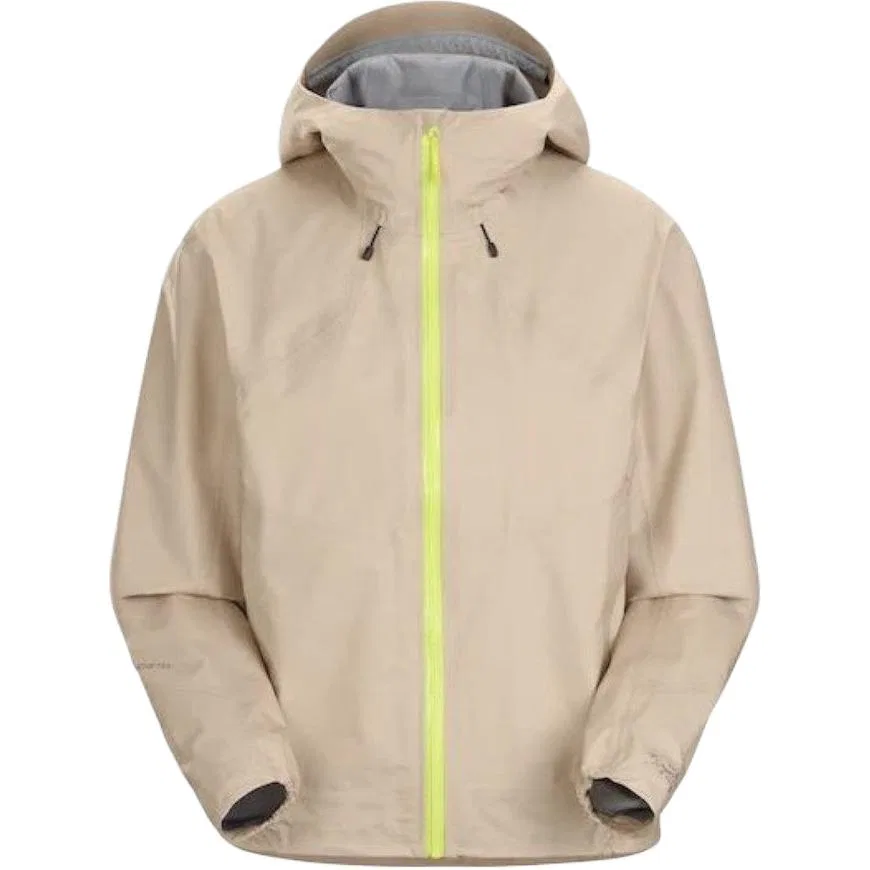 Женская ветровка с капюшоном, модель Beach Rafting, Arcteryx, Wicker Brown/Sprint Green