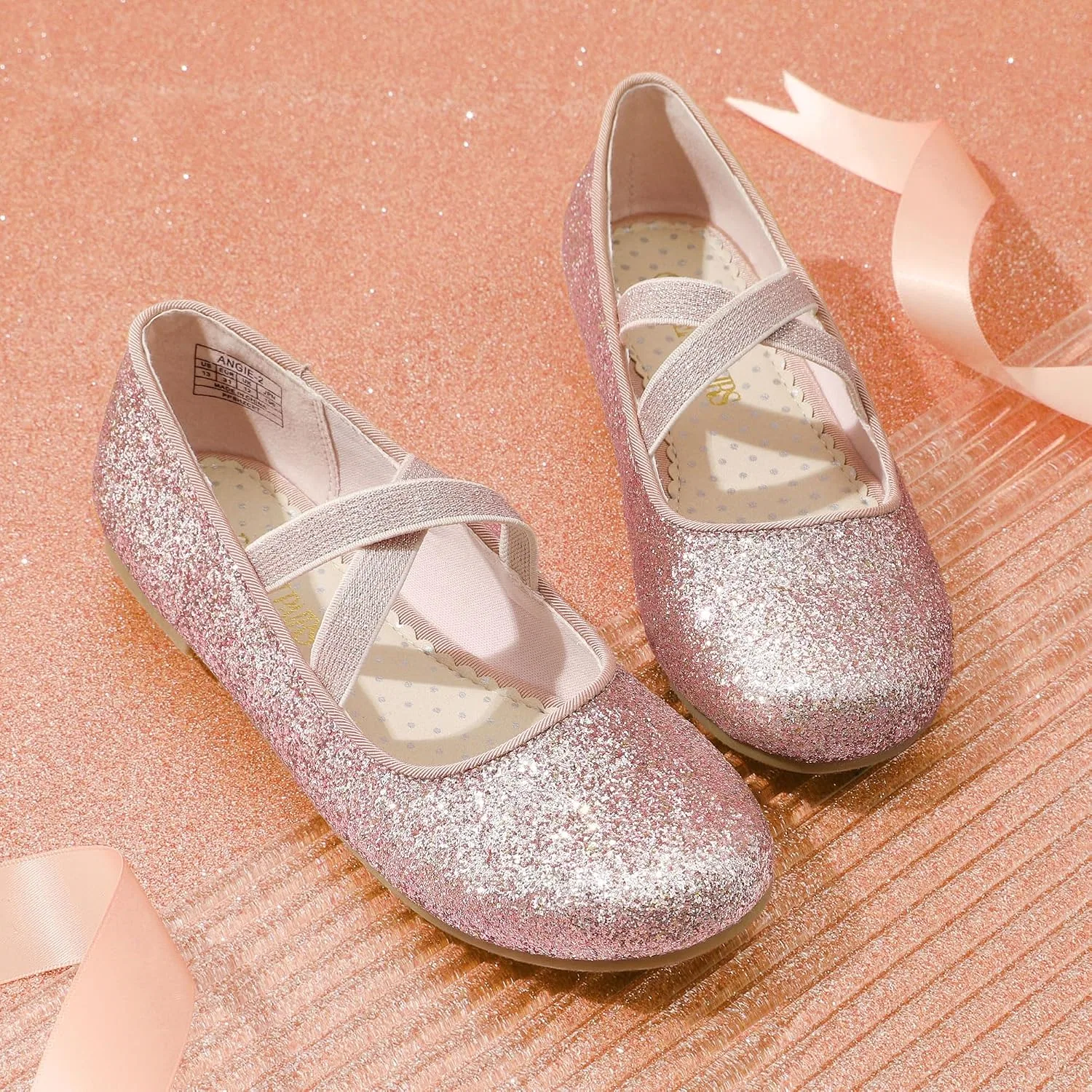 Детские балетки для девочек Mary Jane Flats DREAM PAIRS, Pink — фото 4