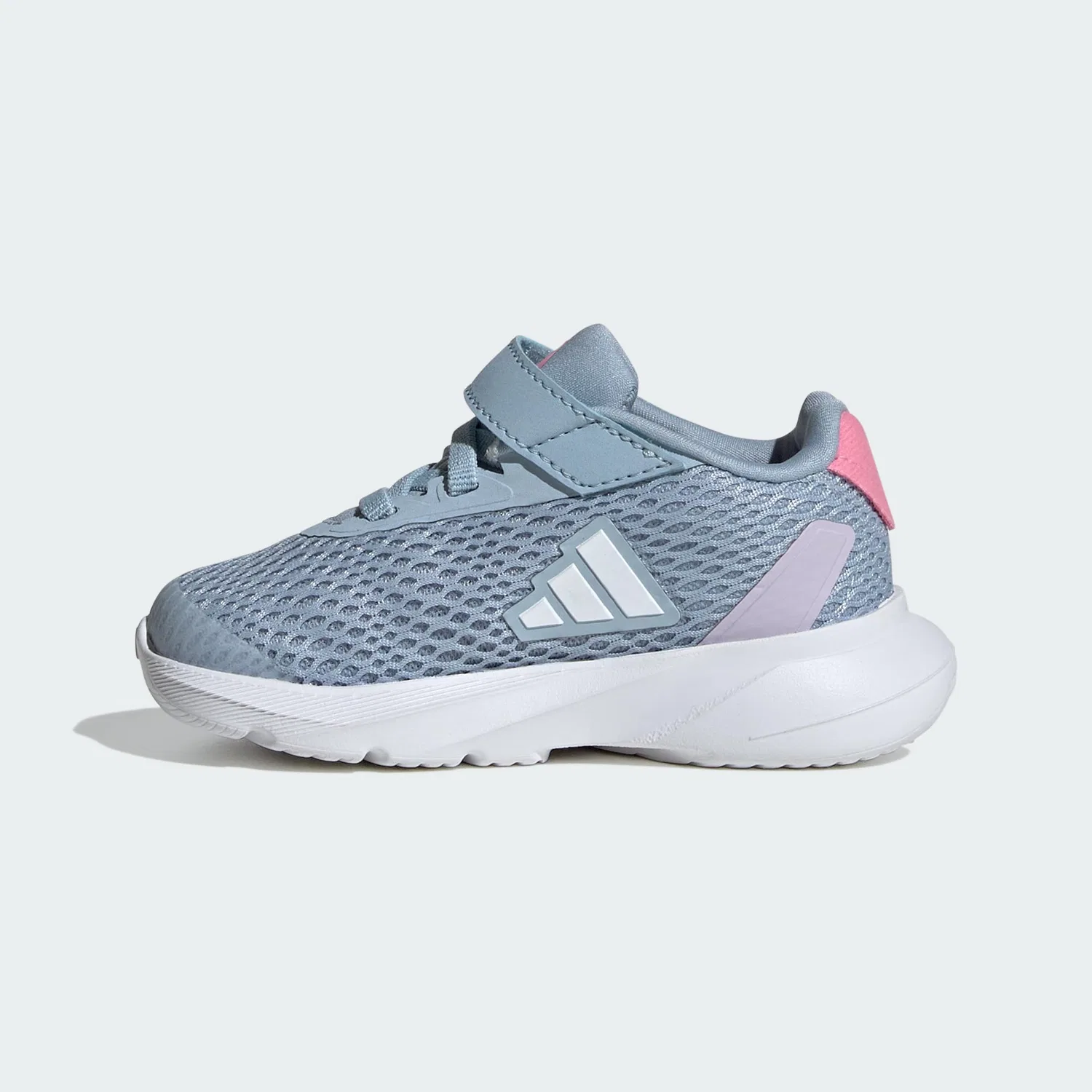 Детские беговые кроссовки для мальчиков с шнуровкой Duramo Sl Adidas, Wonder Blue Cloud White Bliss Pink — фото 2