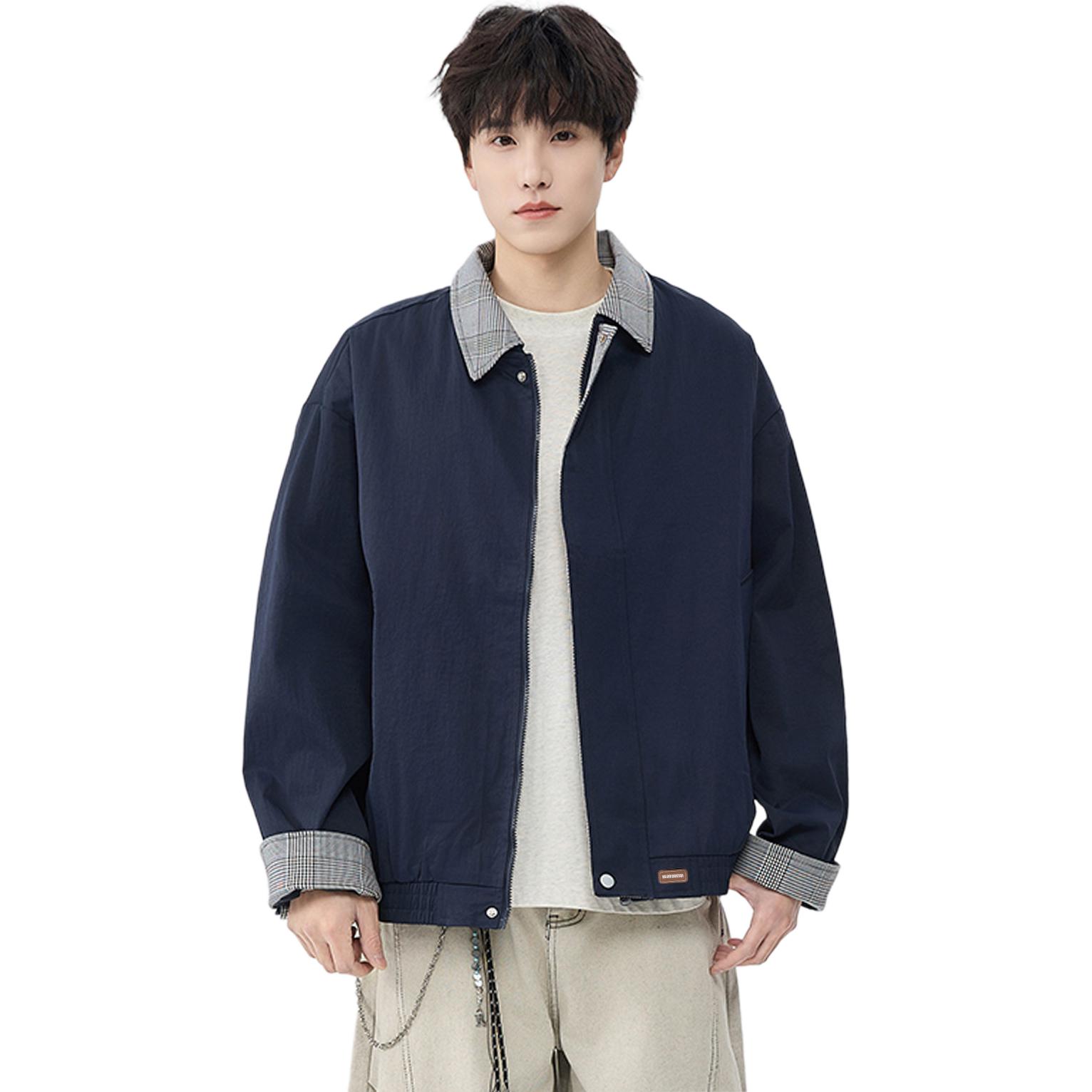 

Куртка Unisex Lapel Moderate Workwear WARRIOR, темно-синий[free diy badge]