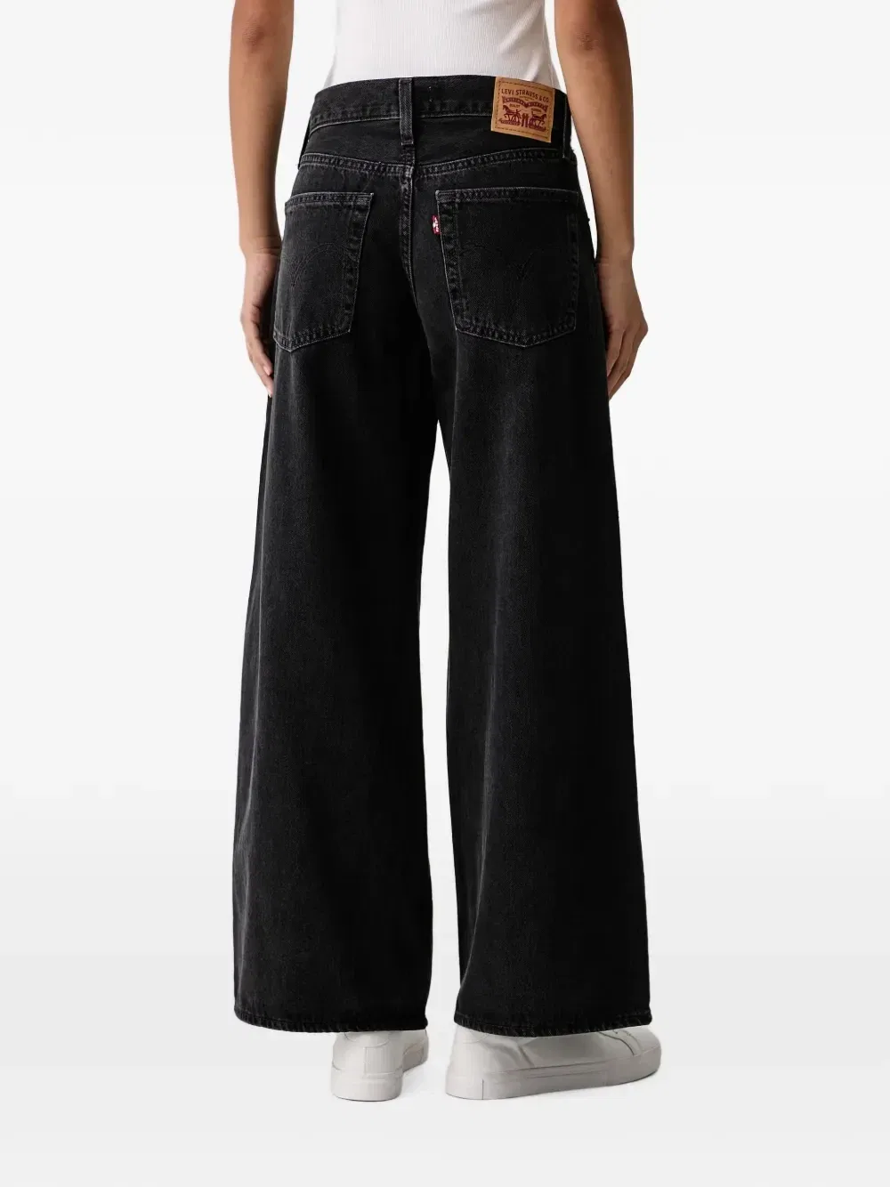 Джинсы Levi's широкого кроя с эффектом потертости, черный — фото 3