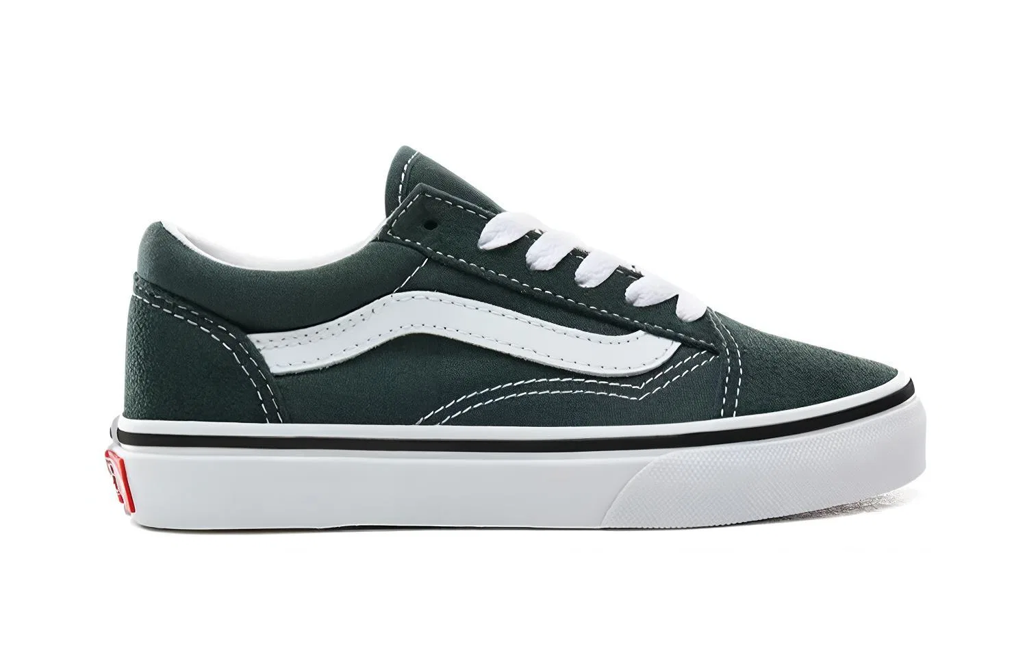 Детские кеды для скейтбординга с низким верхом Dark Green Vans, Dark Green — фото 3