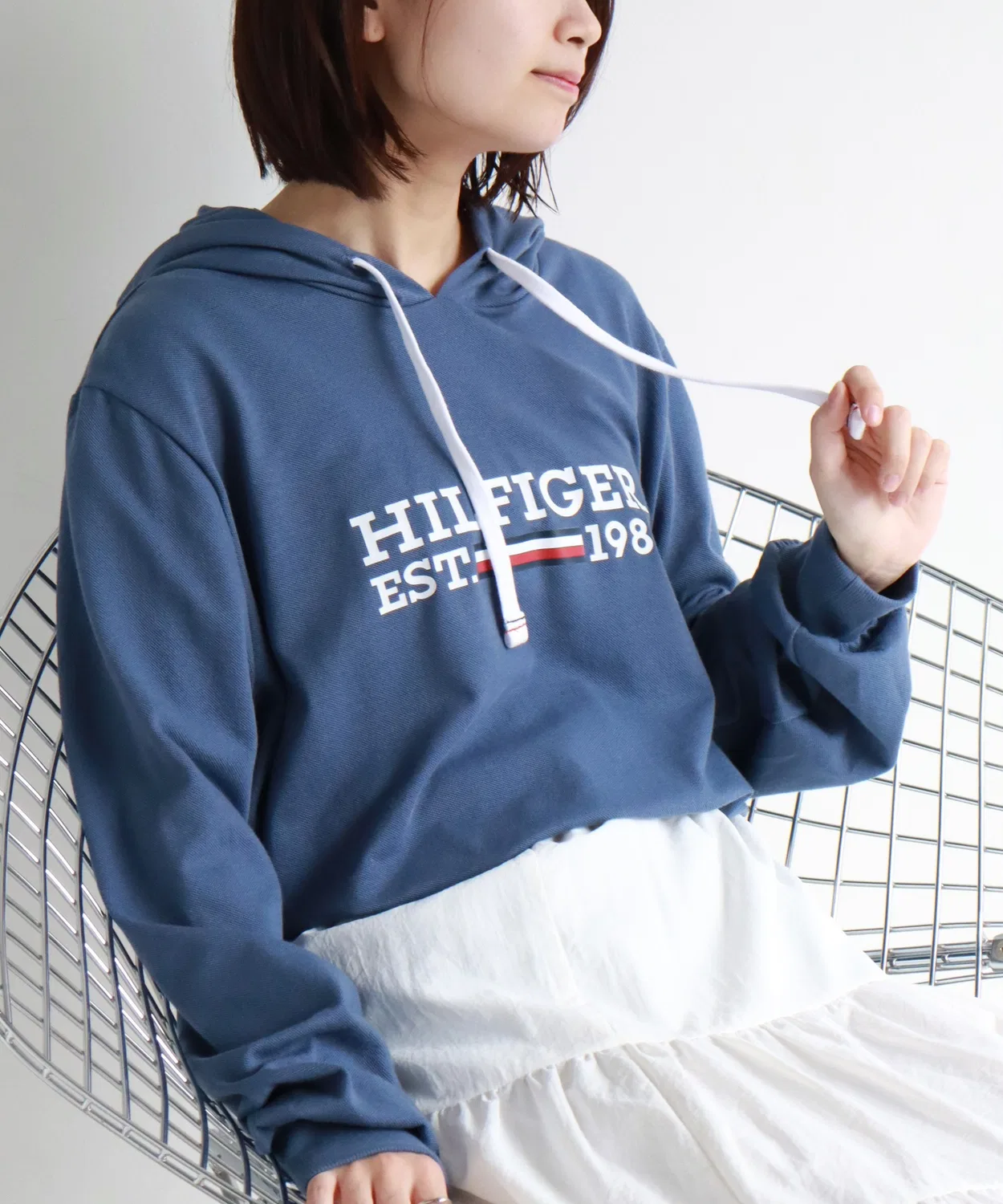 Худи мужское с логотипом TOMMY HILFIGER, Blue