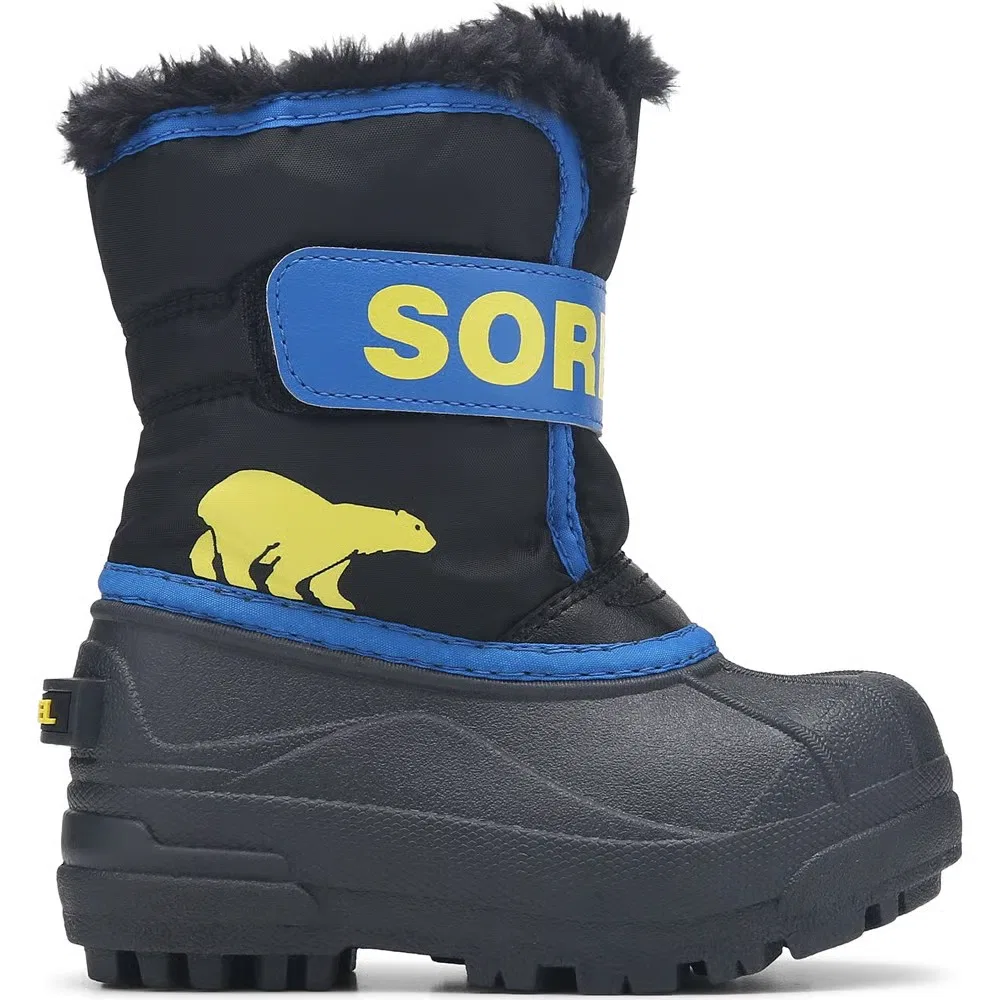 Детские водонепроницаемые ботинки Snow Commander для малышей Sorel, Black/Blue/Yellow — фото 2