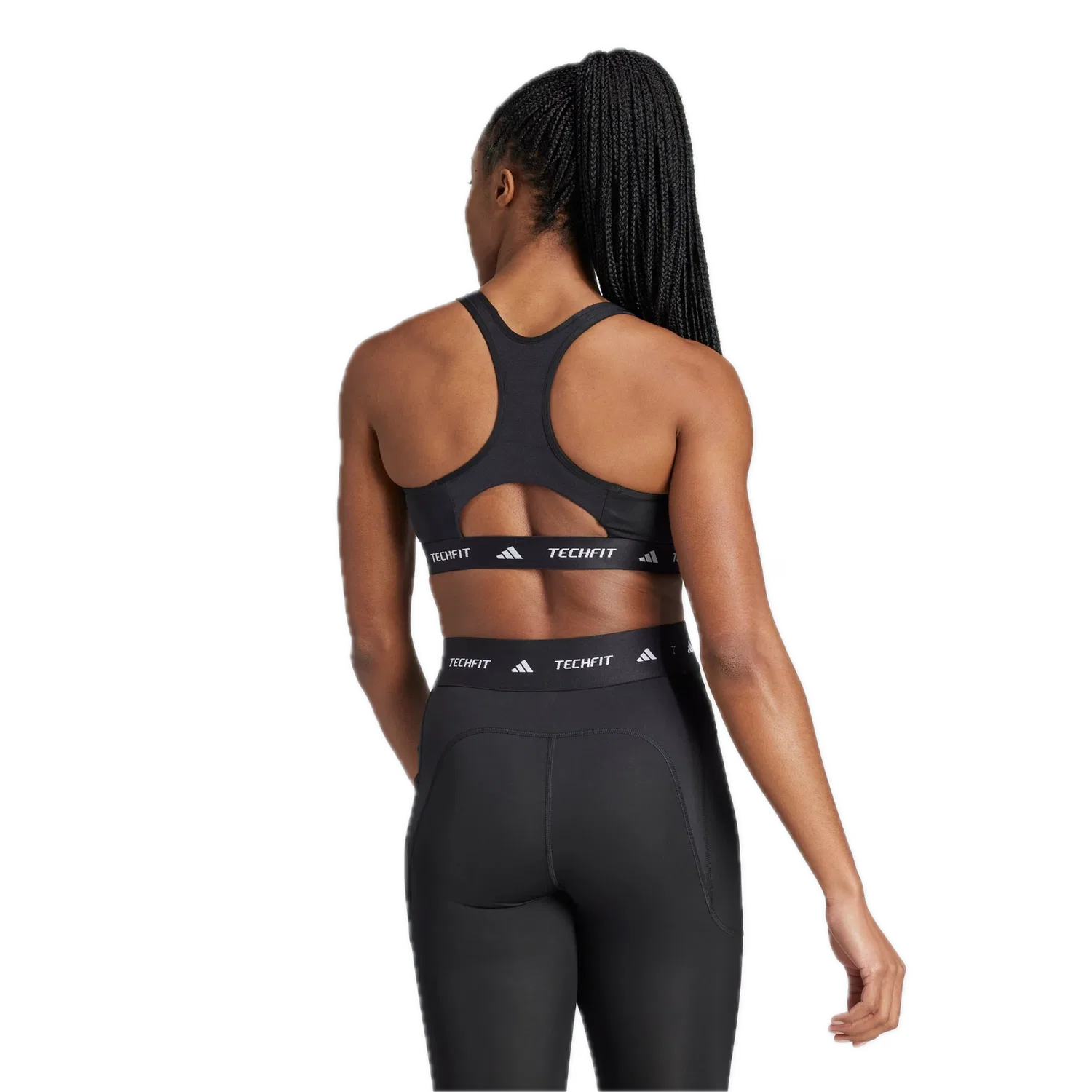 Женский спортивный бюстгальтер TECHFIT Adidas, черный — фото 4