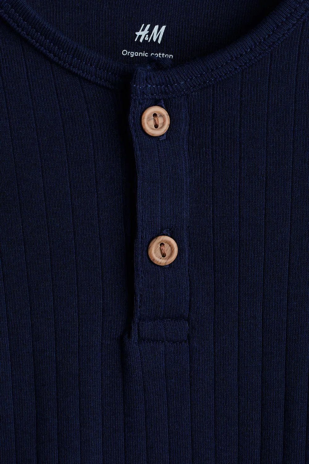 Комплект из 2 боди-поло «Хенли» H&M, Marineblau/Weiß Gestreift — фото 2