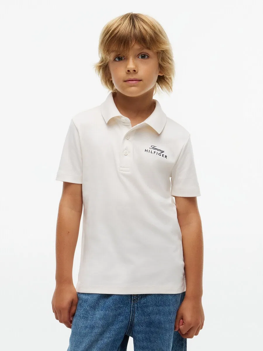 Футболка TOMMY HILFIGER "Festive" белого цвета — фото 4