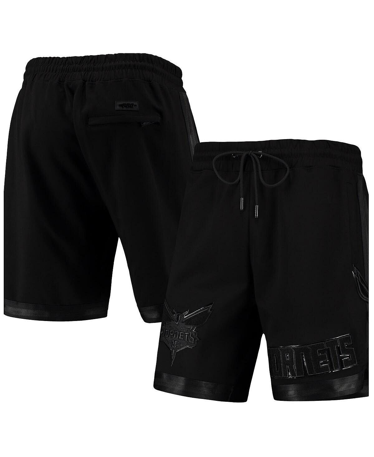 

Мужские шорты charlotte hornets triple black gloss Pro Standard, черный