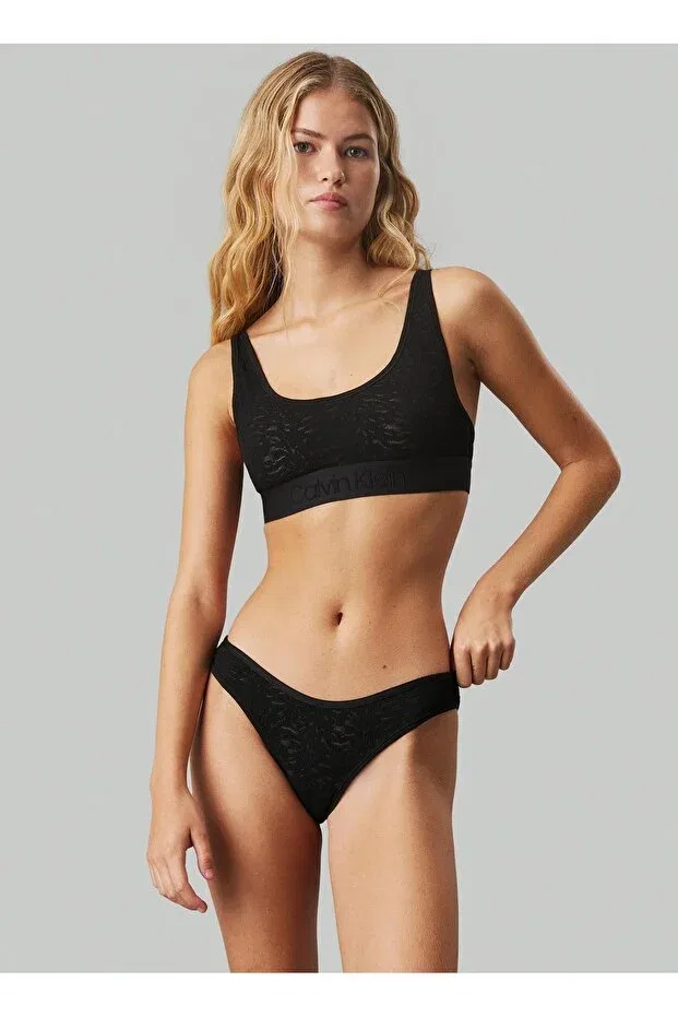 Женские бралетт с фиксированной чашкой Calvin Klein, Black — фото 2