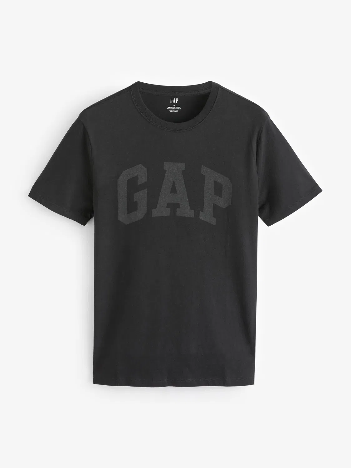 Футболка Everyday Soft Logo Gap, черный — фото 4