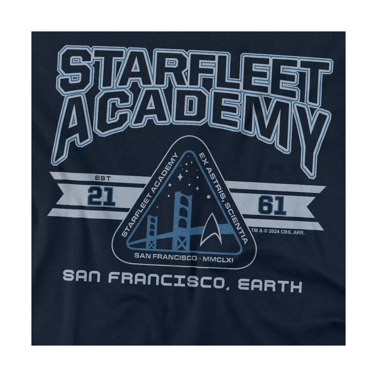 Детское боди с коротким рукавом Star Trek Starfleet Academy Earth, Navy — фото 2