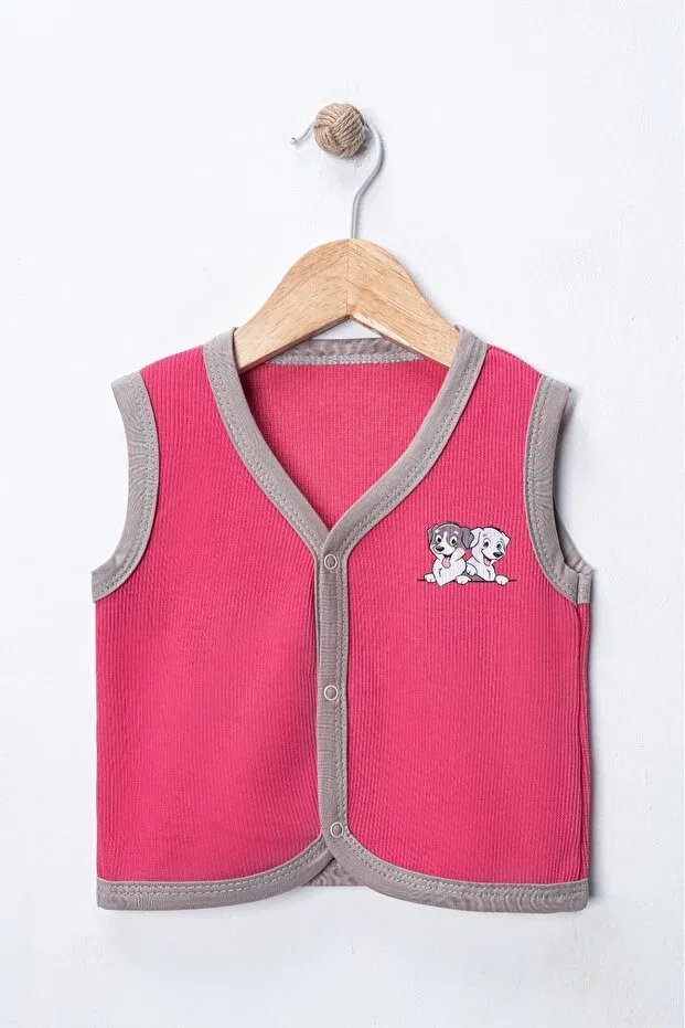Детское боди-комбинезон хлопковый 2-предметный Buude Kids, Pink — фото 3