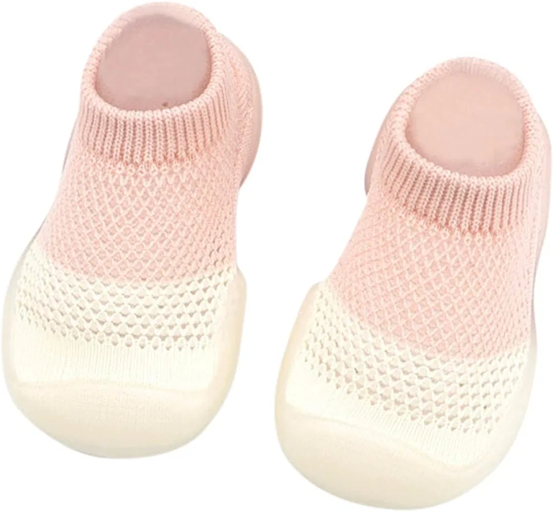 Детские кроссовки для девочек с сеткой и эластичной подошвой, Pink