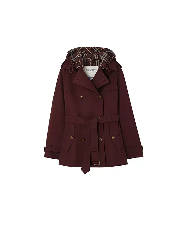 Женское пальто из тропического габардина Foxfield Burberry, Vineyard Red — фото 2