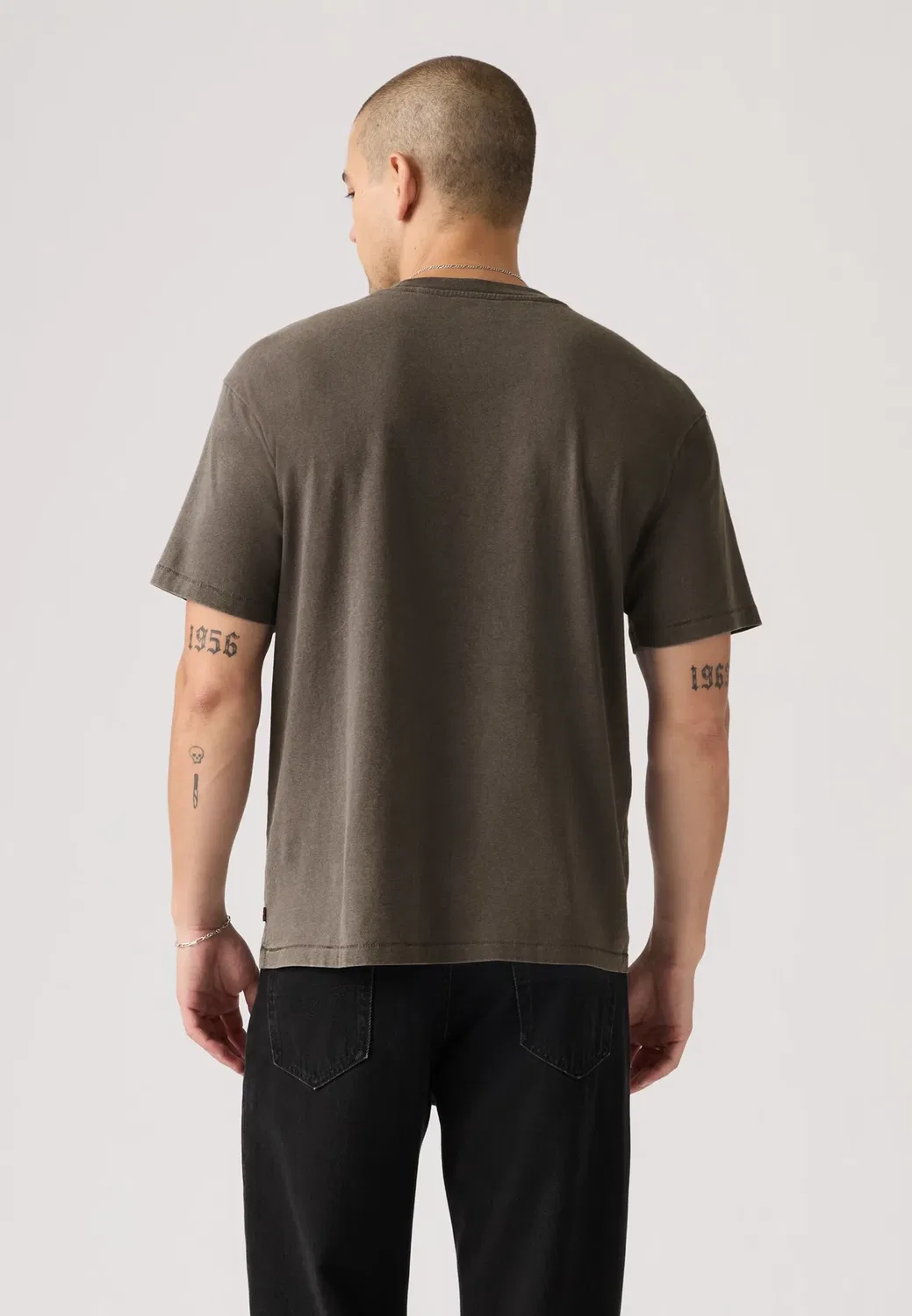 Винтажная футболка - базовая футболка Levi'S, Garment Dye Coffee — фото 2