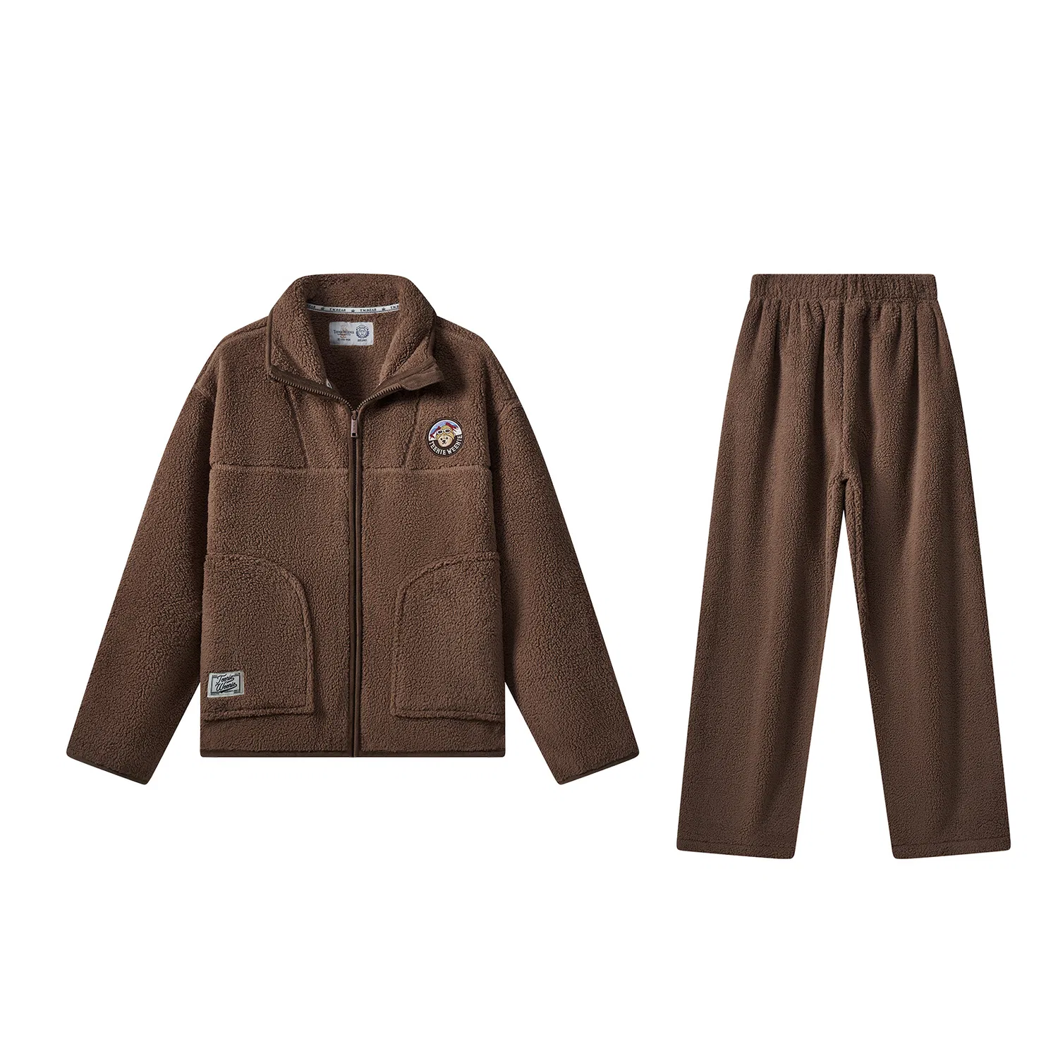 Детский комплект пижам с принтом Teenie Weenie, Milk Chestnut Brown