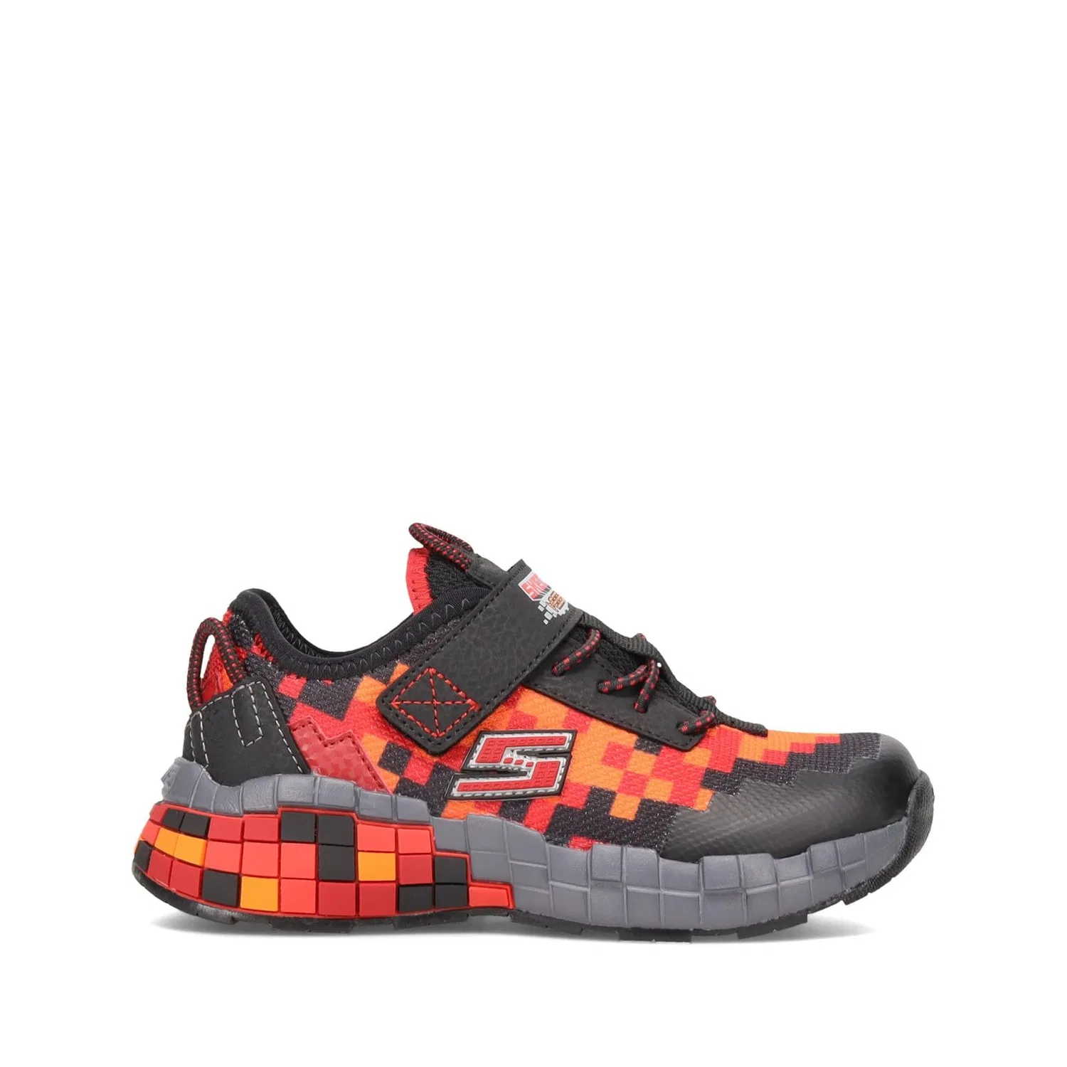 Детские кроссовки для мальчиков с принтом Light Storm 3 Skechers, Black Red — фото 3