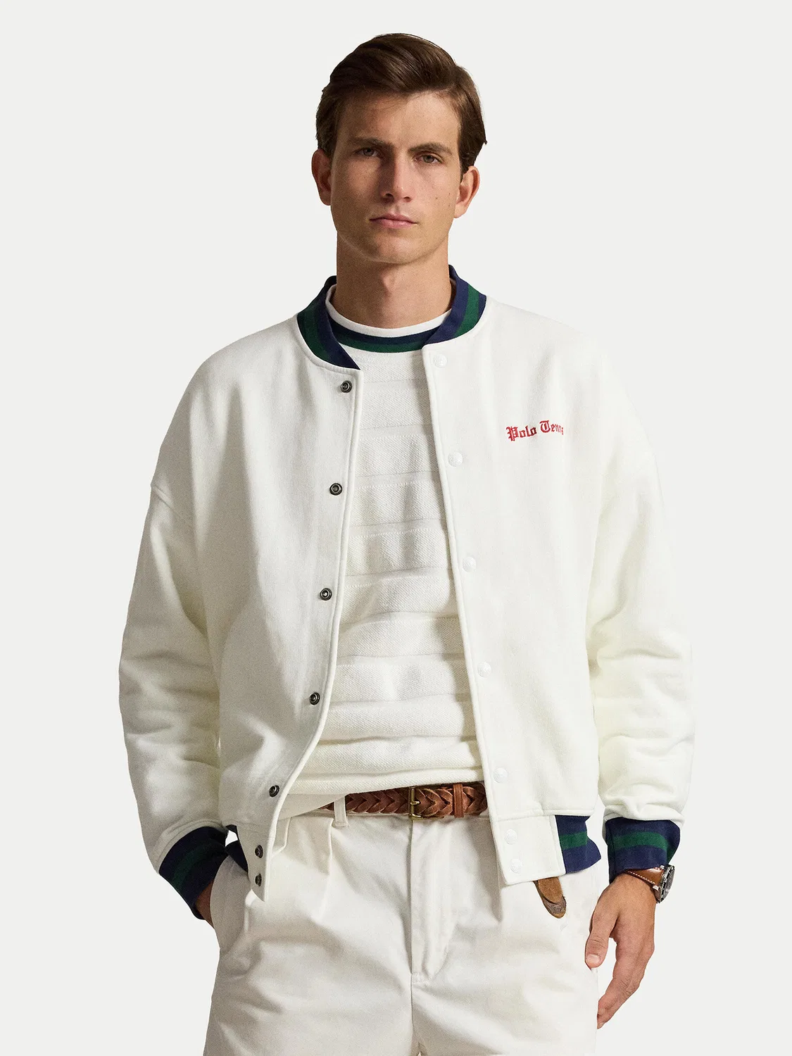 Мужской свитшот свободного кроя Polo Ralph Lauren, белый