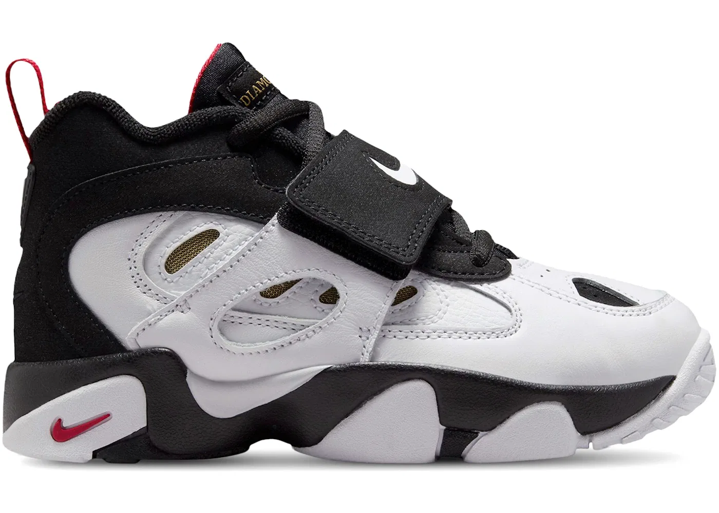 Детские кроссовки Nike Air Diamond Turf 2 49ers Home, цвет Black/White/Fire Red/Metallic Gold