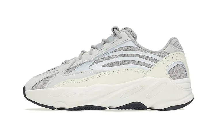 Детские кроссовки с принтом Yeezy Boost 700 V2 Static Leather Low top Kids Lifestyle Shoes Gray White Kids' Adidas Originals, Серый Белый