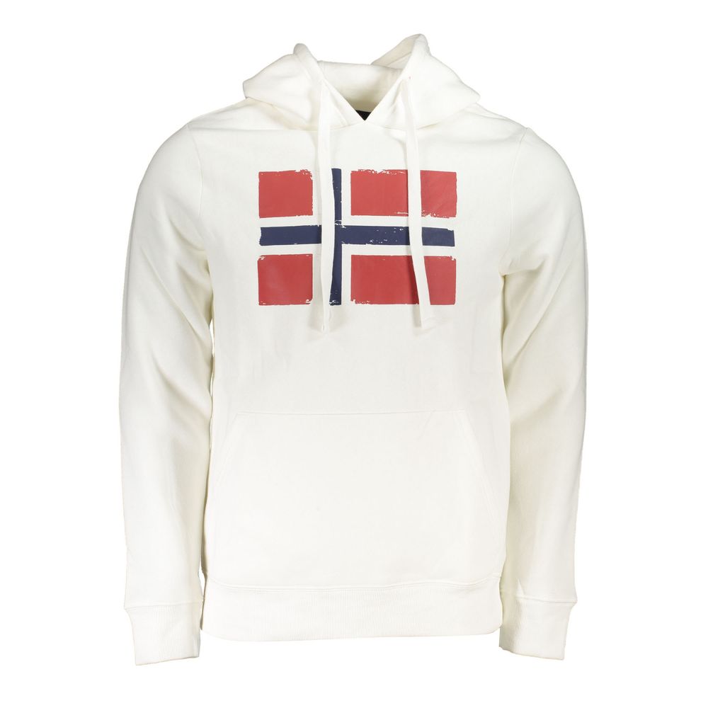 

Белый хлопковый свитер Geographical Norway