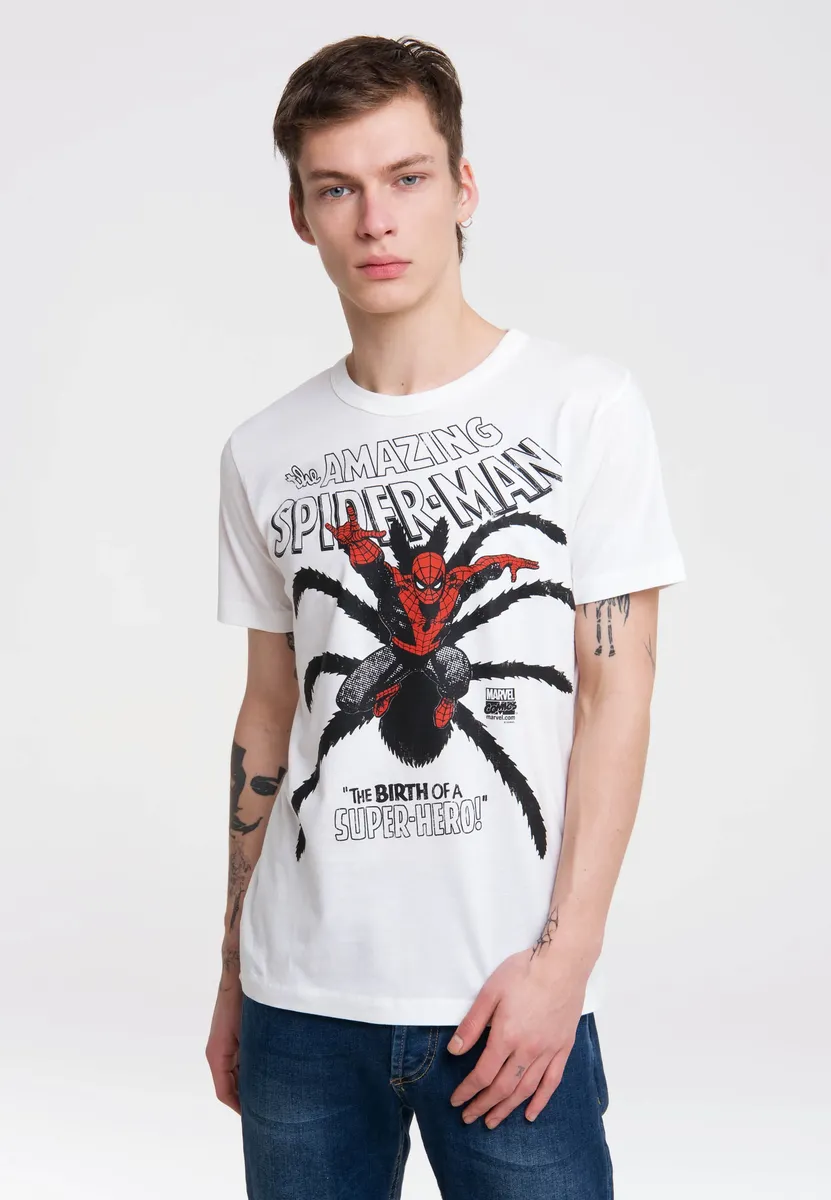 

Logoshirt Футболка "Человек-Паук" с крутым супергеройским принтом спереди, белый