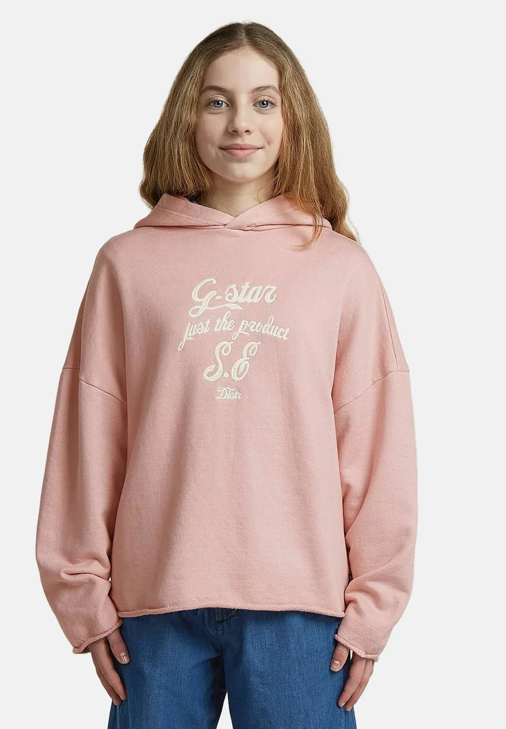 Детский базовый свитер с капюшоном - худи G-Star, Burnished Lilac — фото 2