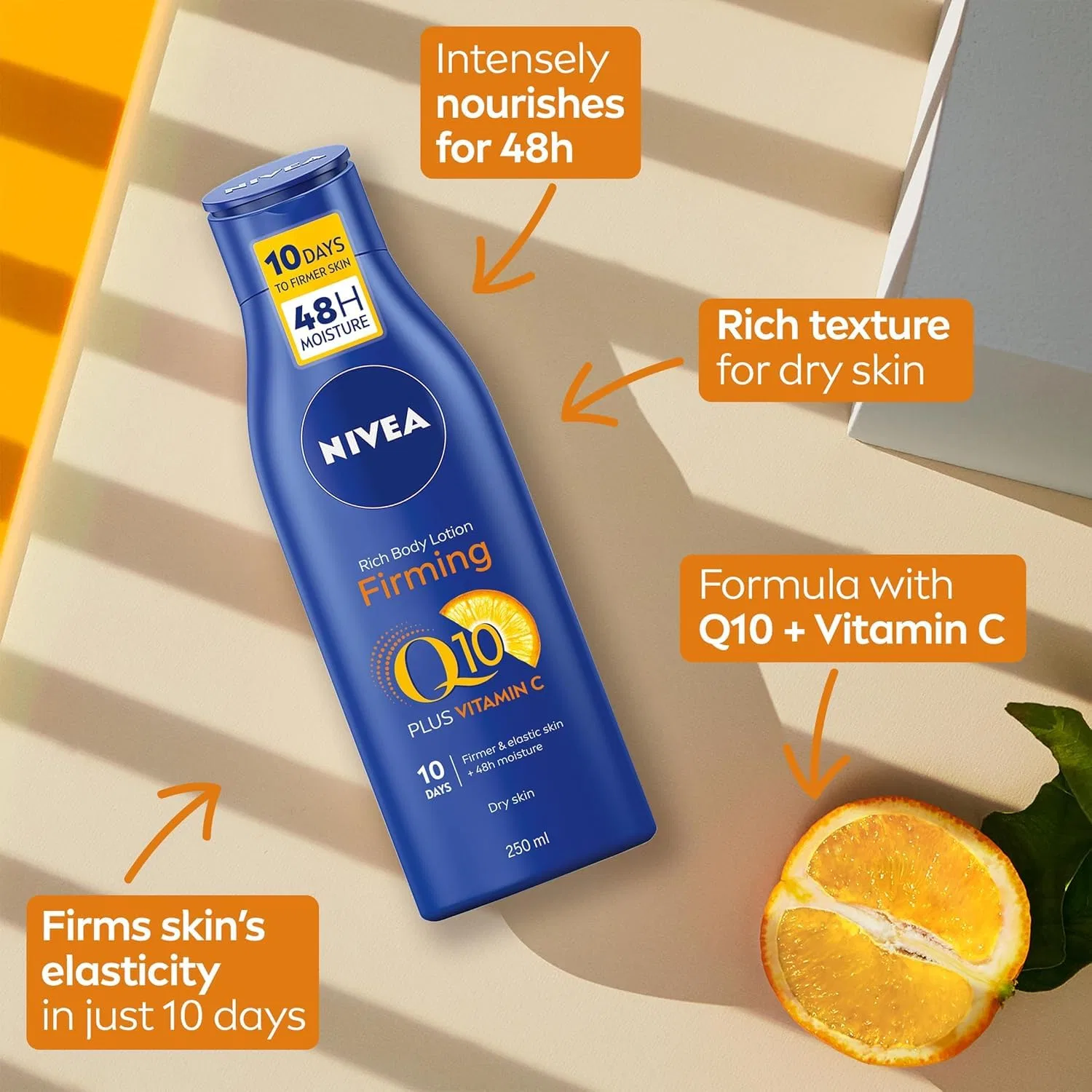 Лосьон для тела Q10 Rich Firming, NIVEA, 6 x 250 мл — фото 3