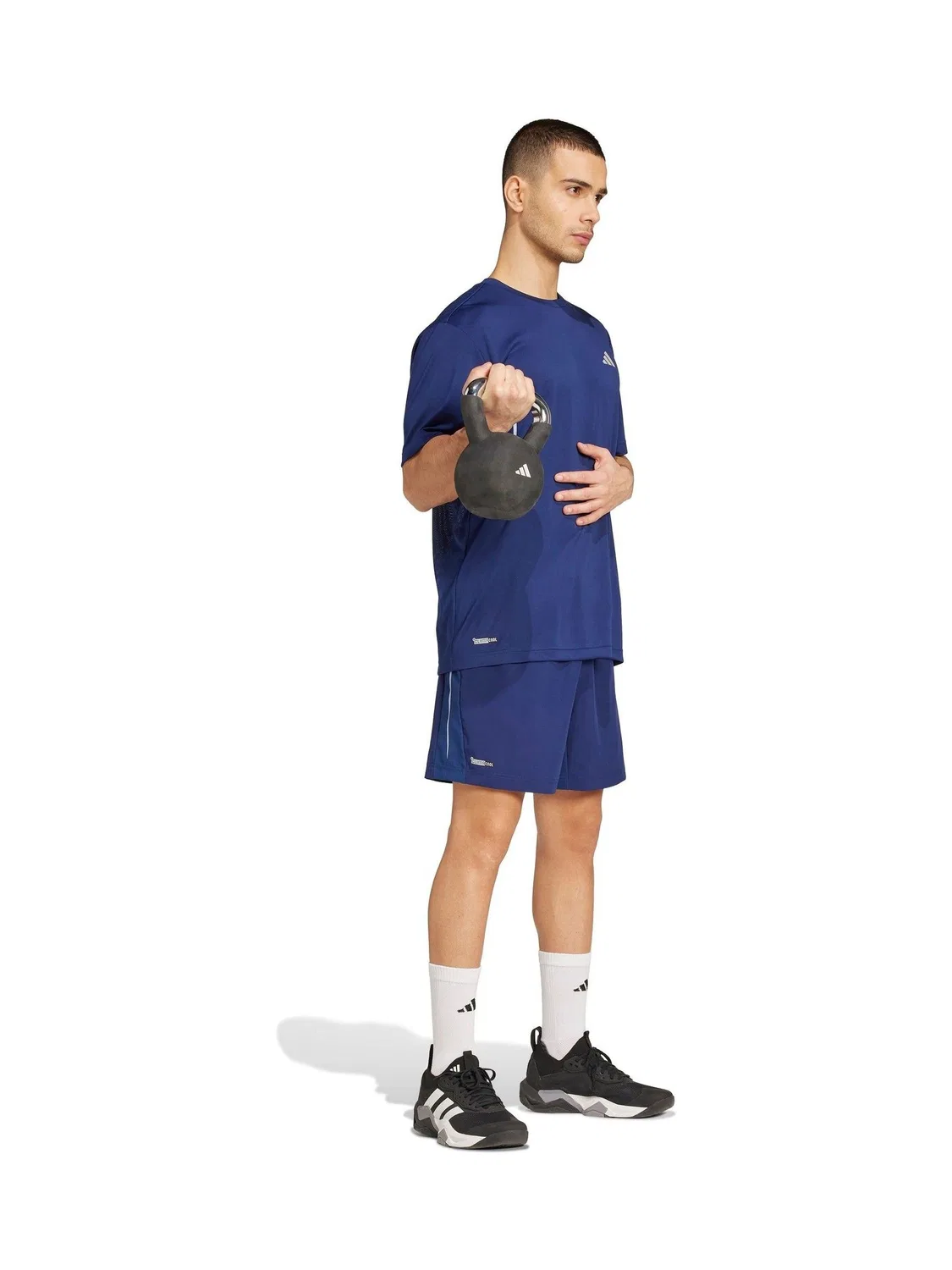 Шорты тренировочные Tech Apparel adidas, синие — фото 3