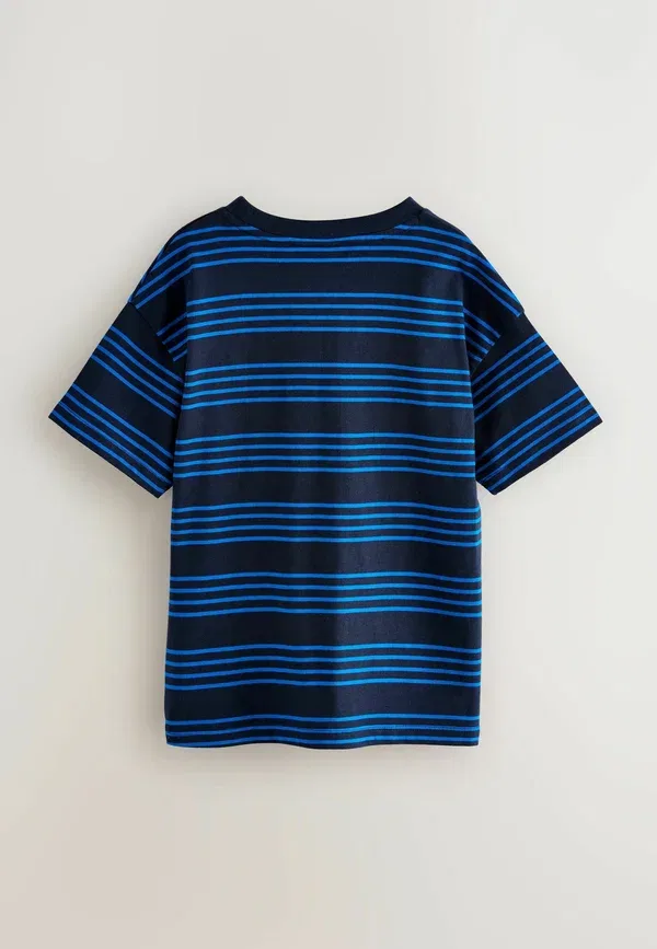 Футболка с принтом, хлопок, Regular fit-signature set 2 pack - print t-shirt, Paul Smith Junior, синий — фото 4