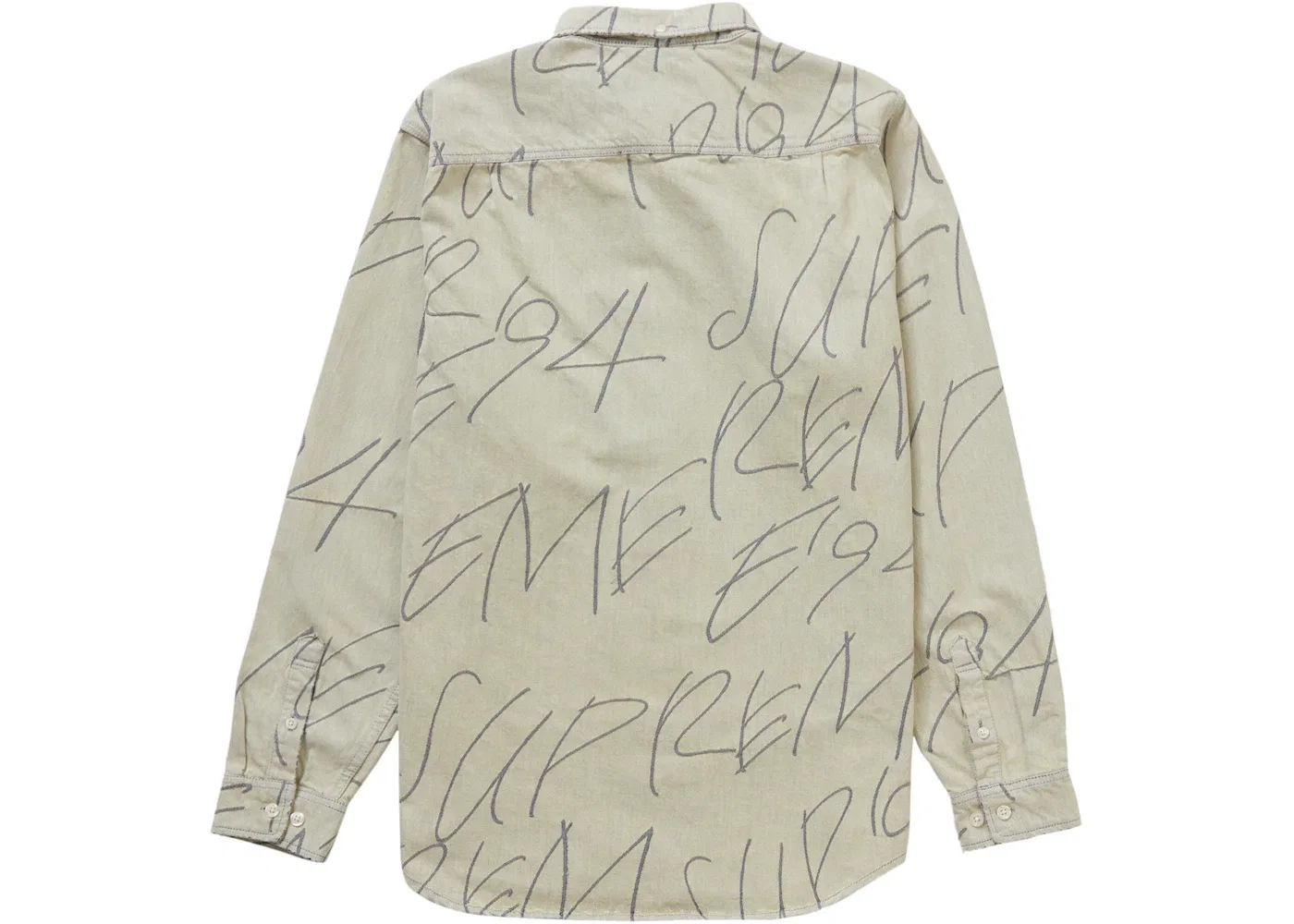 Мужская джинсовая рубашка с жаккардовым принтом Supreme Shirt, Dirty — фото 2