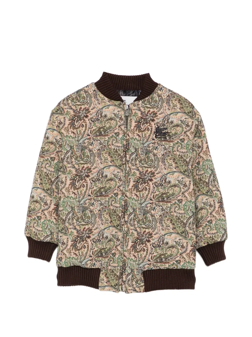 Жакет с жаккардовым узором пейсли Etro Kids, бежевый