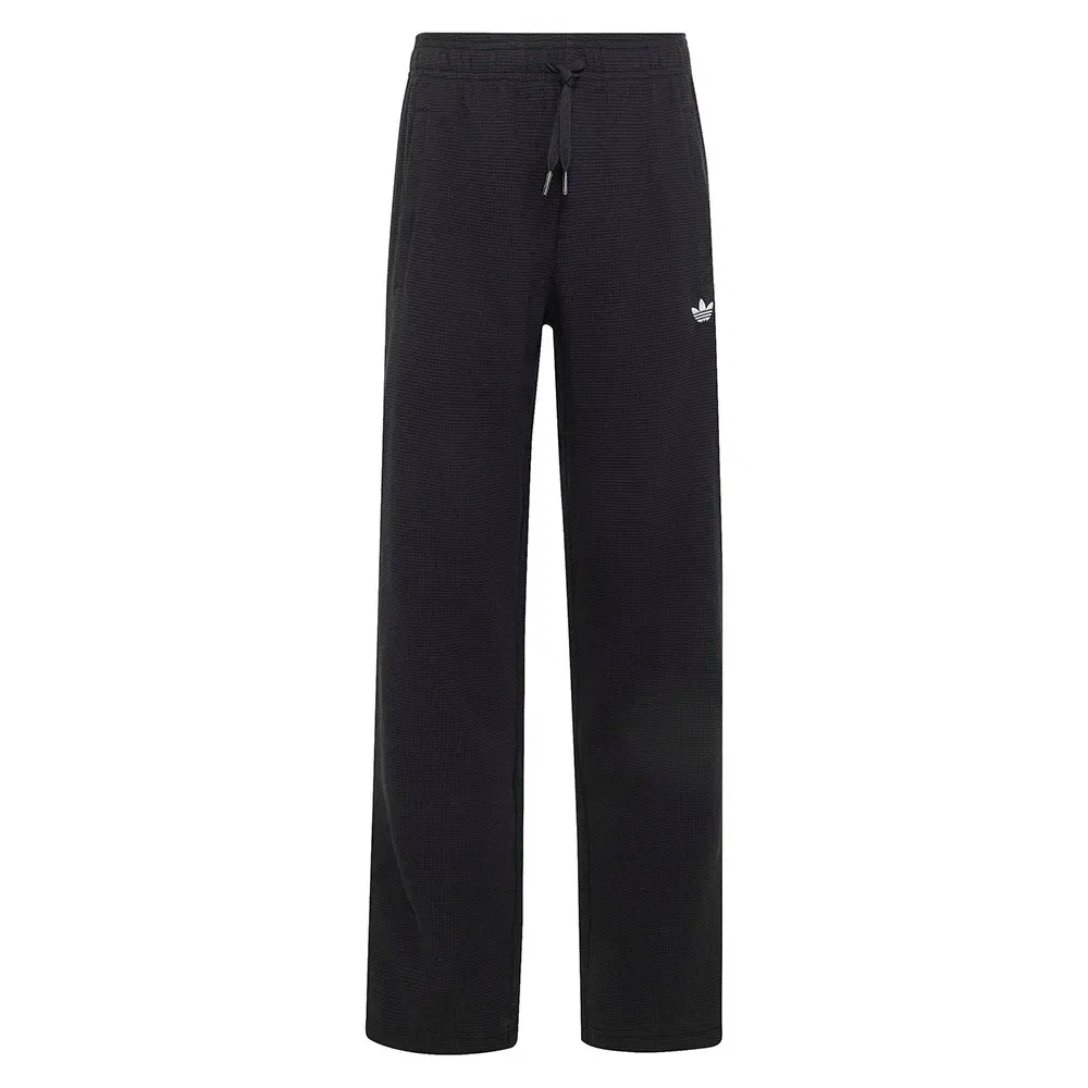Детские спортивные брюки свободного кроя с вафельной текстурой Adidas Originals, Black — фото 3