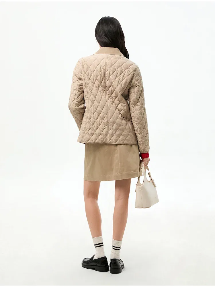 Жакет стеганый с ромбовидным рисунком, Slim Fit TOMMY HILFIGER, Beige — фото 3