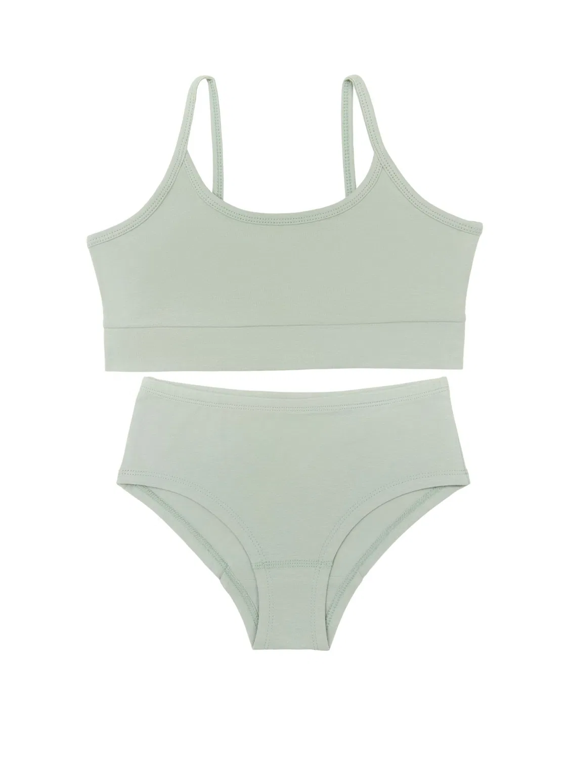 Комплект нижнего белья Albero Natur Mädchen Bio Baumwoll Bustier & Hipster Set в дымчато-сером цвете