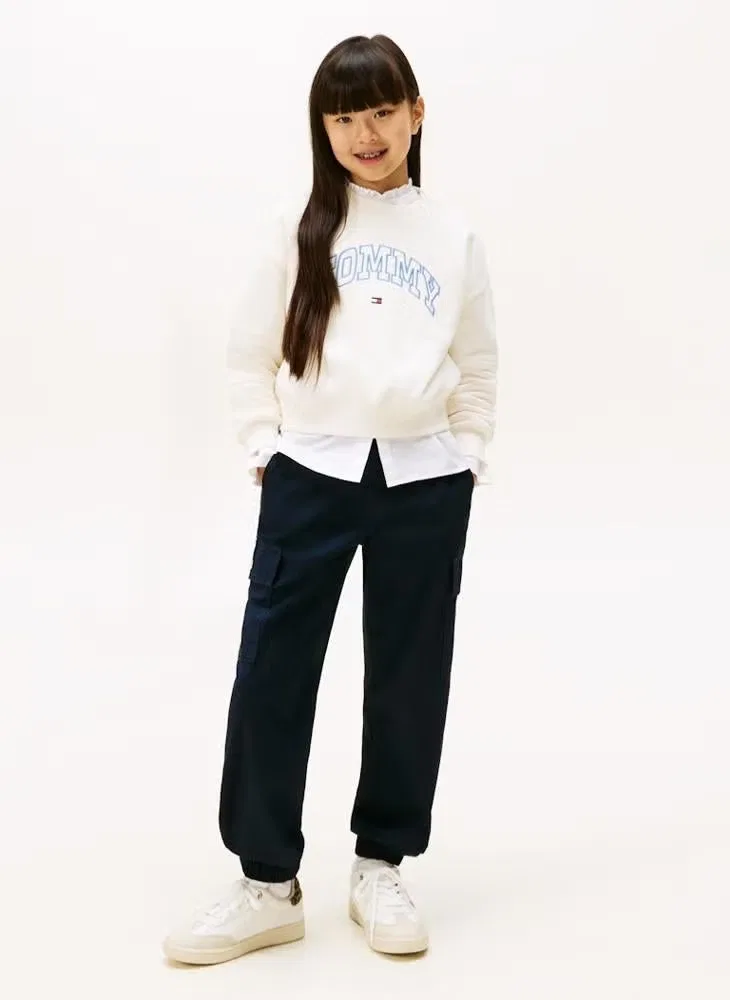 Свитшот с принтом в стиле varsity Tommy Hilfiger, слоновая кость