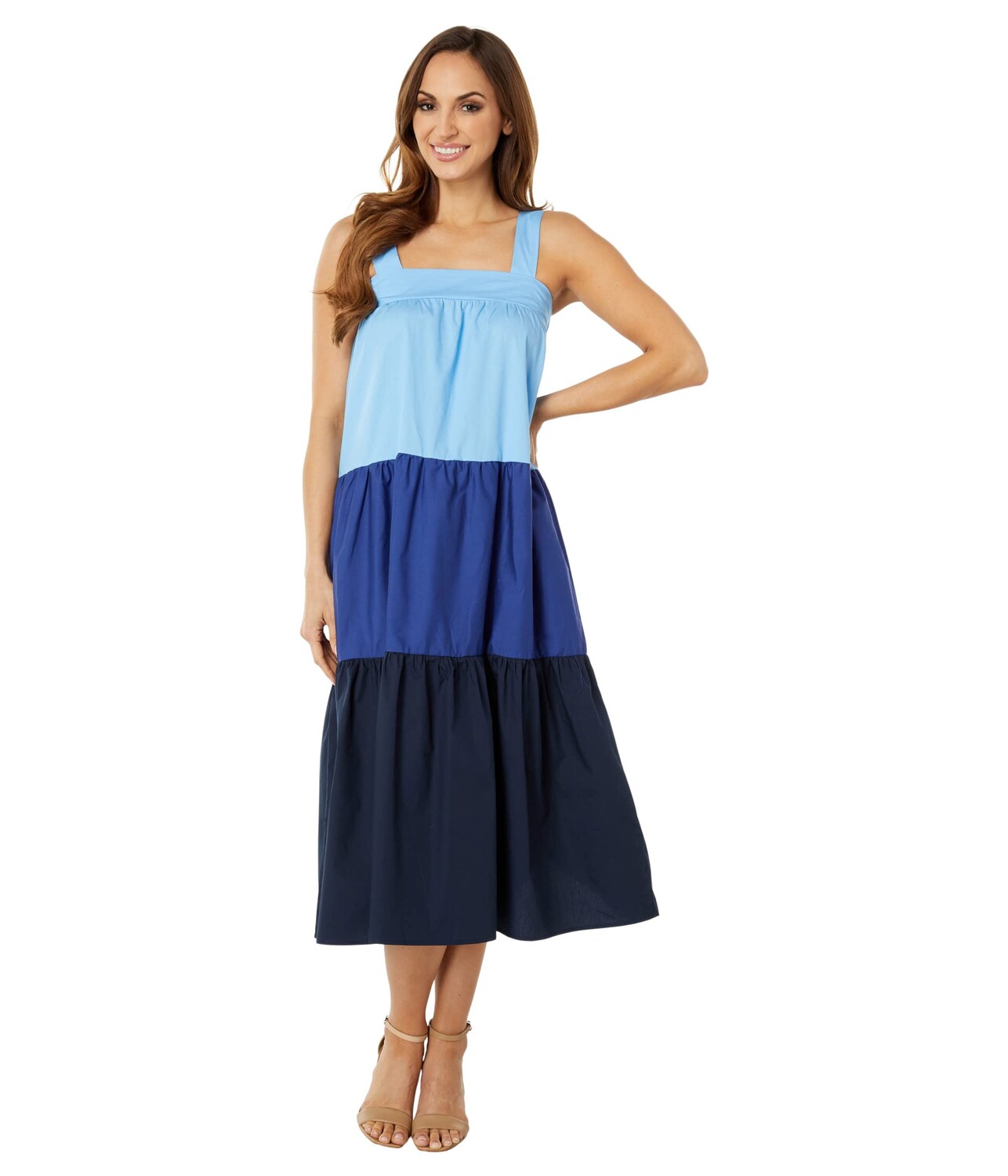 

Платье MOON RIVER, Sleeveless Multicolored Tiered Dress