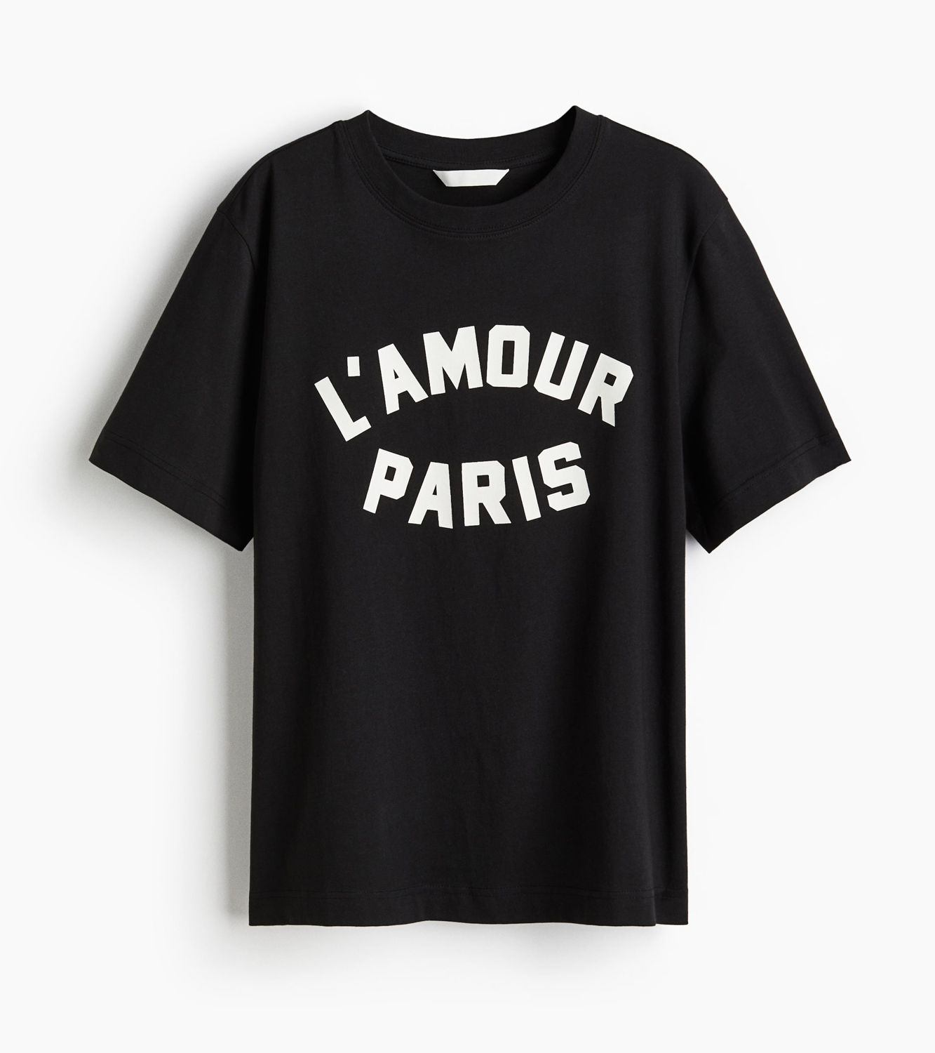 

Футболка H&M With Print, черный/Париж